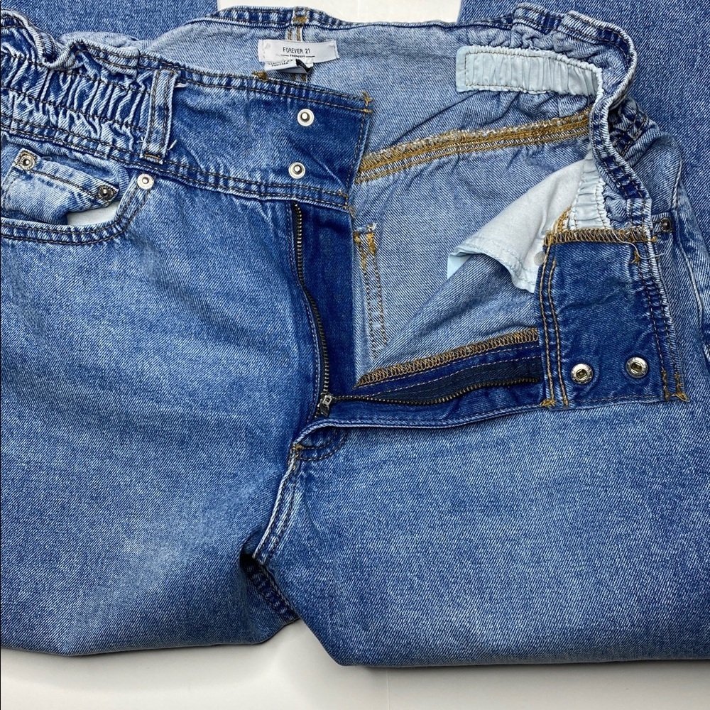 Women's Forever 21 High Waist Paperbag Jeans - Picture 6 of 14